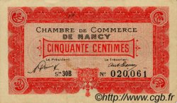 50 Centimes FRANCE régionalisme et divers Nancy 1921 JP.087.46 TTB à SUP
