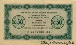 50 Centimes FRANCE régionalisme et divers Nancy 1921 JP.087.46 TTB à SUP