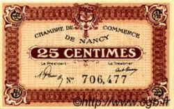 25 Centimes FRANCE régionalisme et divers Nancy 1918 JP.087.56 SPL à NEUF