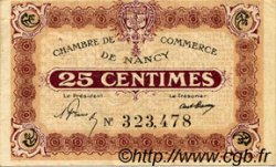25 Centimes FRANCE régionalisme et divers Nancy 1918 JP.087.61 TTB à SUP