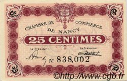 25 Centimes FRANCE régionalisme et divers Nancy 1918 JP.087.62 SPL à NEUF
