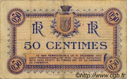 50 Centimes FRANCE régionalisme et divers Narbonne 1915 JP.089.01 TB