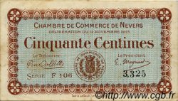 50 Centimes FRANCE régionalisme et divers Nevers 1915 JP.090.01 TB