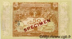 50 Centimes Spécimen FRANCE régionalisme et divers Nîmes 1915 JP.092.02 SPL à NEUF
