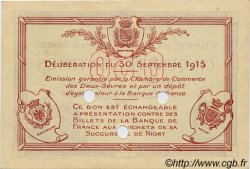 50 Centimes Spécimen FRANCE régionalisme et divers Niort 1915 JP.093.02 TTB à SUP