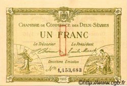 1 Franc FRANCE régionalisme et divers Niort 1916 JP.093.08 SPL à NEUF