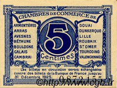 5 Centimes FRANCE régionalisme et divers Nord et Pas-De-Calais 1918 JP.094.01 TTB à SUP