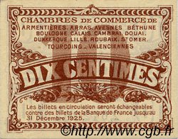 10 Centimes FRANCE régionalisme et divers Nord et Pas-De-Calais 1918 JP.094.02 SPL à NEUF