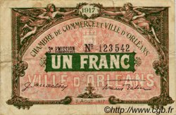 1 Franc FRANCE régionalisme et divers Orléans 1917 JP.095.17 TB