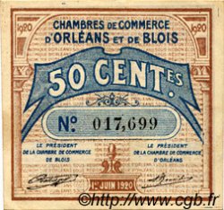 50 Centimes FRANCE régionalisme et divers Orléans et Blois 1920 JP.096.01 TTB à SUP