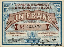 1 Franc FRANCE régionalisme et divers Orléans et Blois 1920 JP.096.03 SPL à NEUF