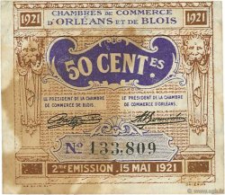50 Centimes FRANCE régionalisme et divers Orléans et Blois 1921 JP.096.05 TB