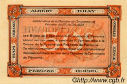 50 Centimes FRANCE régionalisme et divers Péronne 1920 JP.099.01 SPL à NEUF