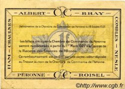 1 Franc FRANCE régionalisme et divers Péronne 1921 JP.099.04 TTB à SUP