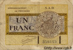 1 Franc FRANCE régionalisme et divers Péronne 1921 JP.099.04 TB