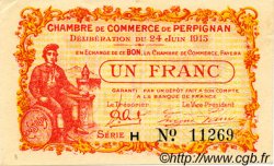 1 Franc FRANCE régionalisme et divers Perpignan 1915 JP.100.07 TTB à SUP