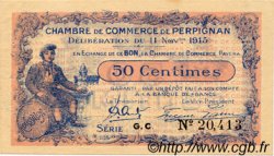 50 Centimes FRANCE régionalisme et divers Perpignan 1915 JP.100.09 TTB à SUP