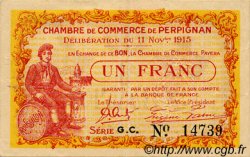 1 Franc FRANCE régionalisme et divers Perpignan 1915 JP.100.12 TTB à SUP