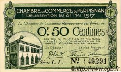 50 Centimes FRANCE régionalisme et divers Perpignan 1917 JP.100.21 TTB à SUP