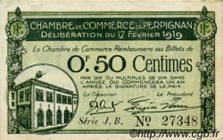 50 Centimes FRANCE régionalisme et divers Perpignan 1919 JP.100.25 TTB à SUP