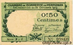 50 Centimes FRANCE régionalisme et divers Perpignan 1919 JP.100.27 TTB à SUP