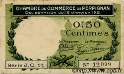 50 Centimes FRANCE régionalisme et divers Perpignan 1921 JP.100.31 TTB à SUP