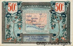 50 Centimes Spécimen FRANCE régionalisme et divers Alais, Arles, Avignon, Gap, Marseille, Nîmes, Toulon 1918 JP.102.02 SPL à NEUF