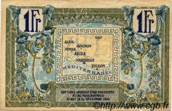 1 Franc FRANCE régionalisme et divers Alais, Arles, Avignon, Gap, Marseille, Nîmes, Toulon 1918 JP.102.12 TTB à SUP