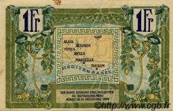1 Franc FRANCE régionalisme et divers Alais, Arles, Avignon, Gap, Marseille, Nîmes, Toulon 1918 JP.102.18 TTB à SUP