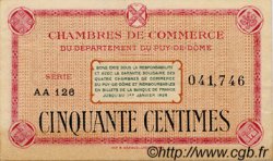 50 Centimes FRANCE régionalisme et divers Puy-De-Dôme 1920 JP.103.15 TTB à SUP