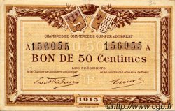 50 Centimes FRANCE régionalisme et divers Quimper et Brest 1915 JP.104.01 TTB à SUP