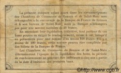 1 Franc FRANCE régionalisme et divers Rennes et Saint-Malo 1915 JP.105.03 TB