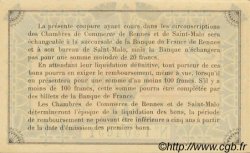 50 Centimes FRANCE régionalisme et divers Rennes et Saint-Malo 1915 JP.105.06 SPL à NEUF