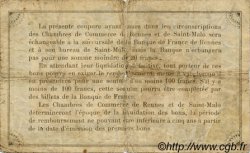 50 Centimes FRANCE régionalisme et divers Rennes et Saint-Malo 1915 JP.105.08 TB