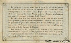 1 Franc FRANCE régionalisme et divers Rennes et Saint-Malo 1915 JP.105.15 TTB à SUP
