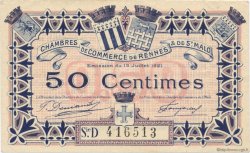 1 Franc FRANCE régionalisme et divers Rennes et Saint-Malo 1921 JP.105.20 TTB à SUP
