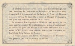 1 Franc FRANCE régionalisme et divers Rennes et Saint-Malo 1921 JP.105.20 TTB à SUP