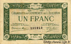 1 Franc FRANCE régionalisme et divers Rodez et Millau 1915 JP.108.05 TTB à SUP