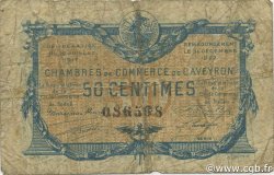 50 Centimes FRANCE régionalisme et divers Rodez et Millau 1917 JP.108.11 TB