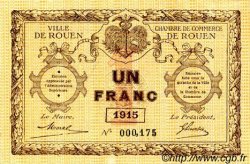 1 Franc FRANCE régionalisme et divers Rouen 1915 JP.110.10 SPL à NEUF