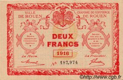 2 Francs FRANCE régionalisme et divers Rouen 1916 JP.110.25 SPL à NEUF