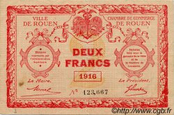 2 Francs FRANCE régionalisme et divers Rouen 1916 JP.110.25 TTB à SUP