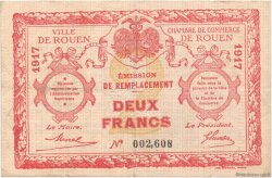 2 Francs FRANCE régionalisme et divers Rouen 1917 JP.110.32 TTB à SUP