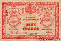 2 Francs FRANCE régionalisme et divers Rouen 1917 JP.110.32 TB