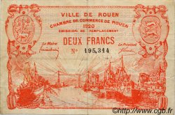 2 Francs FRANCE régionalisme et divers Rouen 1920 JP.110.52 TTB à SUP