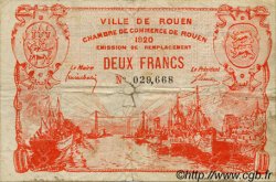 2 Francs FRANCE régionalisme et divers Rouen 1920 JP.110.52 TB