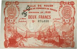 2 Francs FRANCE régionalisme et divers Rouen 1920 JP.110.63 TTB à SUP