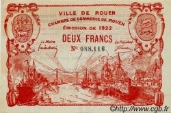 2 Francs FRANCE régionalisme et divers Rouen 1922 JP.110.66 SPL à NEUF