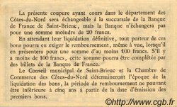 50 Centimes FRANCE régionalisme et divers Saint-Brieuc 1918 JP.111.01 TTB à SUP