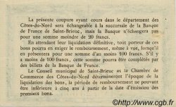 1 Franc FRANCE régionalisme et divers Saint-Brieuc 1918 JP.111.18 SPL à NEUF